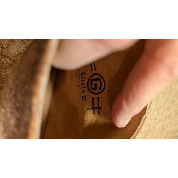 Circle G by Corral Boots Q0032 Distressed Brown Western Bootie Women size 8 - Picture 6 of 9